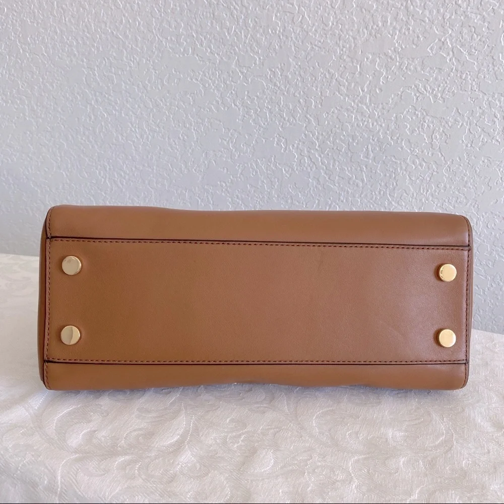 Michael Kors Gramercy Leather Frame 2 way bag with lock